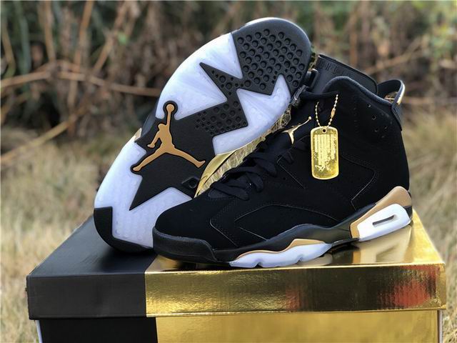 Air Jordan 6 Black Golden Men's Basketball Shoes-091 - Click Image to Close